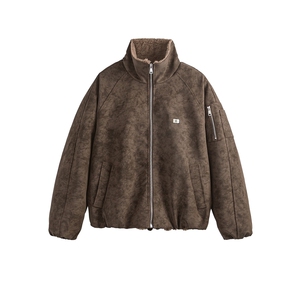 网图复古仿兔毛保暖翻领棉服情侣棉衣外套夹克皮衣 QY15042-P98图片