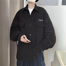 灯芯绒衬衫男长袖新款韩版高级感休闲外套百搭帅气衬衣9025/P45，男装衬衫，星座206（原A221）