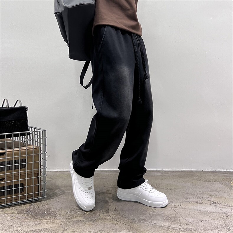 2025春款做旧水洗休闲直筒裤男士潮流百搭新款9307P80,男装休闲裤,电商B332-1