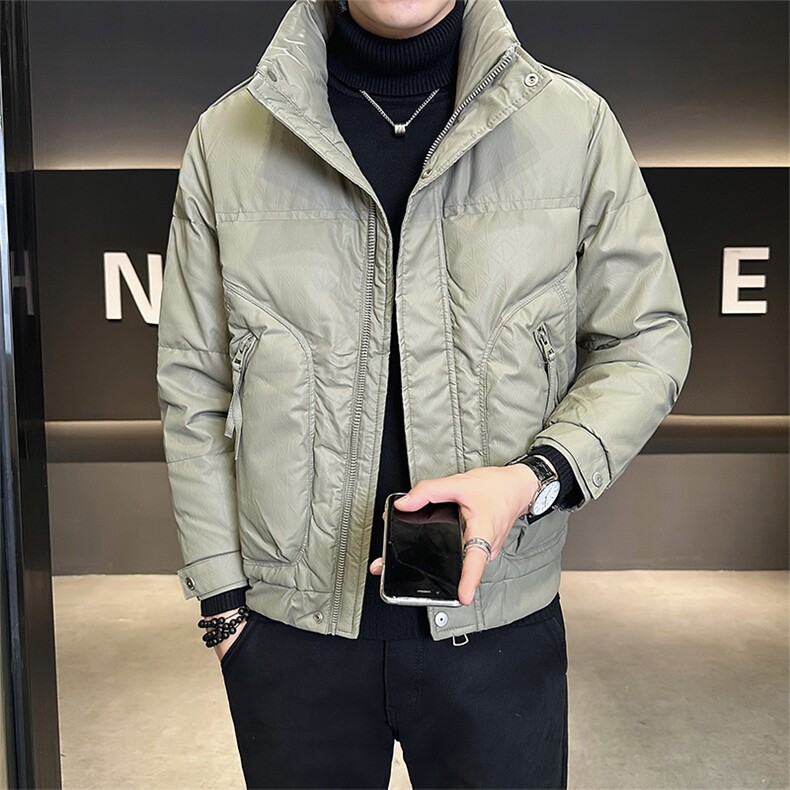 店主风时尚立领皮羽绒服男2024冬季新款外套B328-8319-P185,男装羽绒服,电商B328