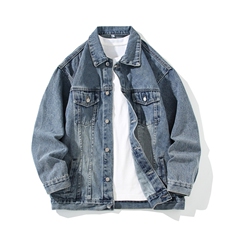 2025新款牛仔外套男痞帅高街潮牌宽松百搭休闲夹克秋季JK1030-P68，男装工装外套，星座1103-3