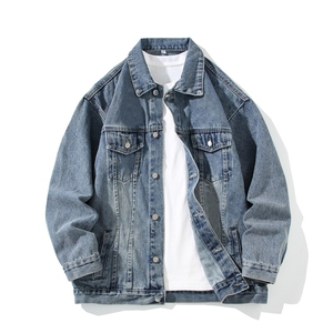 2025新款牛仔外套男痞帅高街潮牌宽松百搭休闲夹克秋季JK1030-P68图片