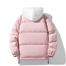 NASA联名假两件连帽冬季潮情侣连帽冬装面包服棉A068-JDM04-TP95，男装卫衣，电商A068
