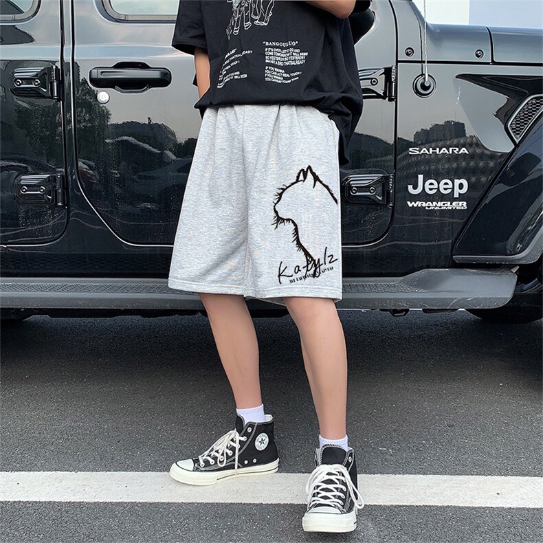夏季2025新款卡通短裤潮流微弹免烫休闲裤男女XZ201-2K33P25,男装牛仔裤,星座201-2