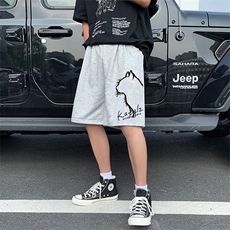 夏季2025新款卡通短裤潮流微弹免烫休闲裤男女XZ201-2K33P25，男装牛仔裤，星座201-2