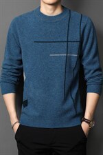 M-806限价298元羊毛衫男绵羊毛针织衫圆领加厚毛衣P177，男装针织衫/毛衣，电商B360