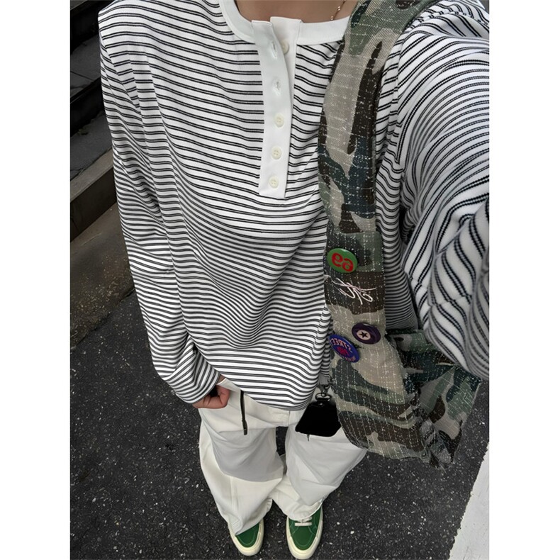潮牌高质量纯棉条纹长袖卫衣,男装卫衣,四季星座505