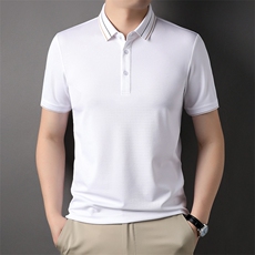 AL5901钱塘2020-3夏季新款男士短袖T恤翻领纯色休闲上衣P52，男装T恤，钱塘207-3