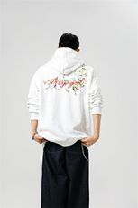 万针刺绣结构设计重磅秋冬全棉高品质美式高街连帽卫衣外套Y7678，男装卫衣，电商A486