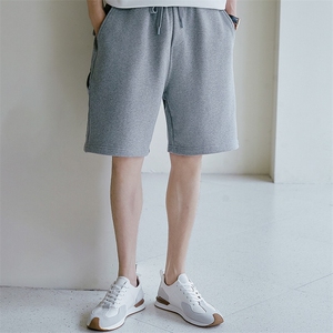 重磅短裤男夏季休闲五分裤韩版宽松运动纯棉针织5分裤子24D10-P80图片
