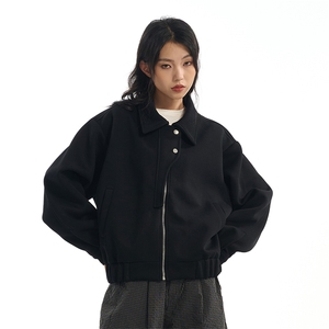 华棉450克W9875-特P85开衫短宽夹克男女秋季潮牌宽松百搭卫衣外套图片