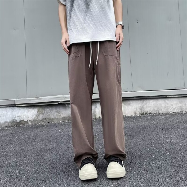 冲锋裤子男美式机能设计感降落伞兵裤高街宽松休闲长裤M6833-p43,男装休闲裤,星座1008