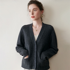 2025百搭时尚简约v领针织衫开衫,女装针织衫/毛衣,尚品绒, 2025百搭时尚简约v领针织衫开衫,女装针织衫/毛衣,尚品绒,