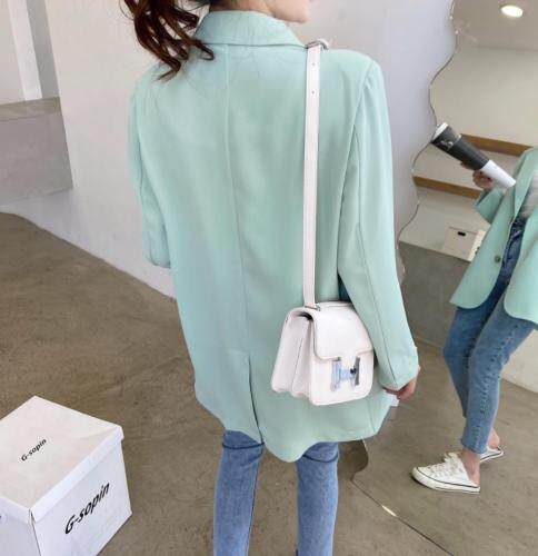 香丽迪2021新款港风牛油果绿垫肩设计感小众休闲西服装外女春,女装,香丽迪1