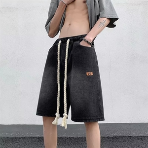 牛仔短裤男士夏季美式复古直筒裤子休闲百搭痞帅中裤潮DK6604-P38图片