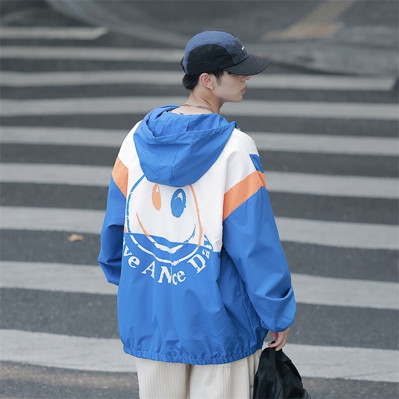 特P48控98cityboy酒店大口袋工装机能套头笑脸连帽夹克卫衣XWY221，男装夹克，电商B370