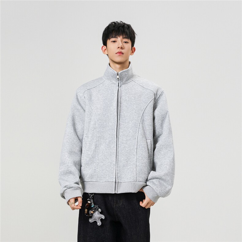 2026春季新款400克重磅立领拼接卫衣WY953-P55K控88,男装卫衣,电商A072