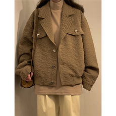 1中性风黄底美式夹克女潮牌夹克男情侣大码外套女JK8748P95控128，男装夹克，星座226-2