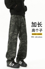 迷彩工装裤加长版高个子牛仔裤男188cm115直筒拖地阔腿裤KZ029P60，男装牛仔裤，电商B312