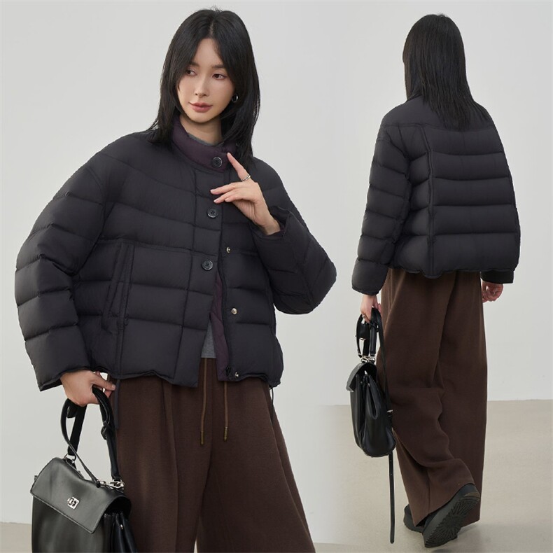 现货2025年冬季90白鸭绒休闲风羽绒服新款女,女装羽绒服,阳光伊恋