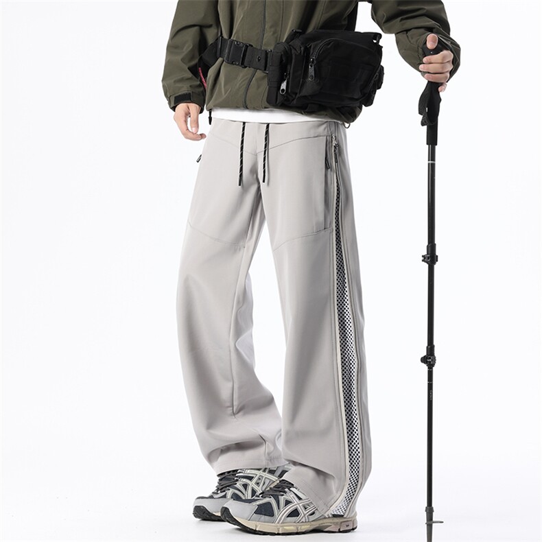 B221美式ins高街迷彩网状拉链休闲冲锋裤LK24387-特P46控78，男装休闲裤，电商B221