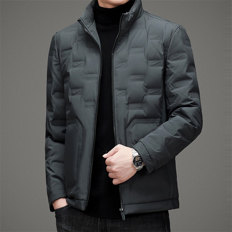 冬季白鸭绒羽绒服立领男中长款新款中年保暖外套上衣ZL7117-P225，男装羽绒服，电商B212（原钱塘6029）