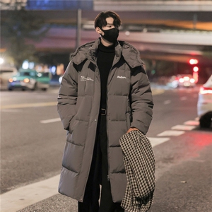 美式连帽90白鸭绒羽绒被艺考长款加厚情侣羽绒服外套男H918 P298图片