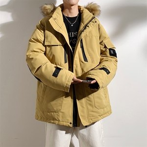 港风2025新品冬季宽松棉服派克服毛领冬装加厚外套D010-P145图片