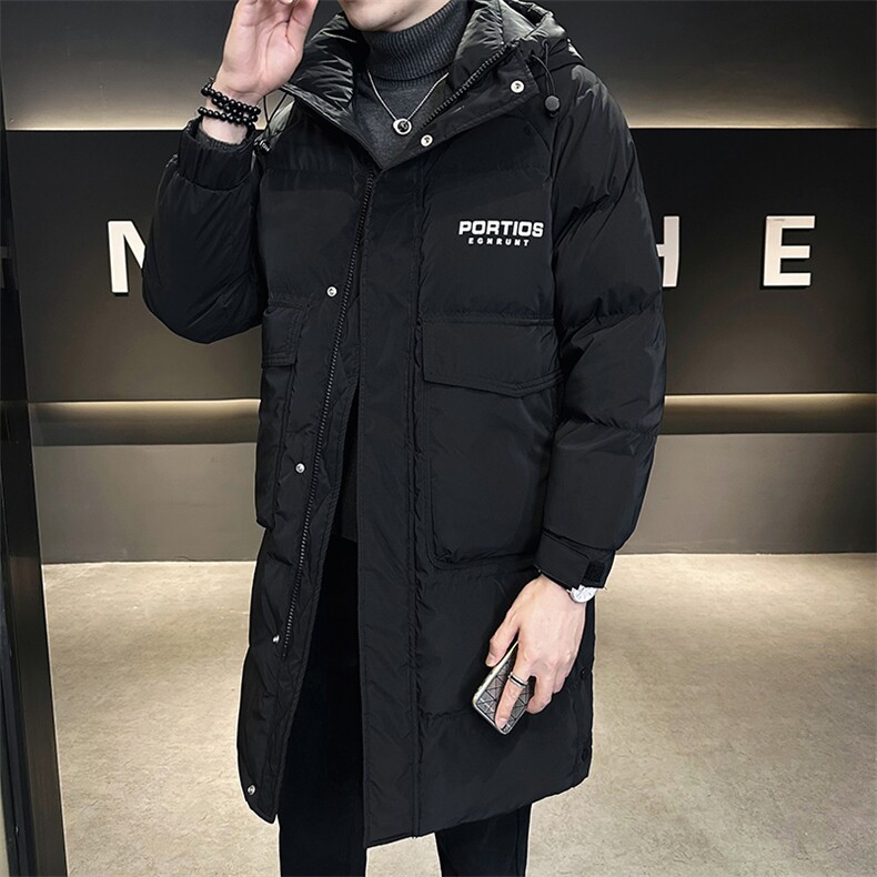 长款男冬季2025新款加厚连帽休闲外套A313-9908-P260,女装短外套,电商A313