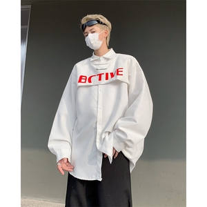男装衬衫24春季韩版印花长袖衬衫男士痞帅衬衣XZ514-2-202413-P78图片