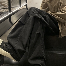 秋季新款工装口袋打褶牛仔裤XZ604-KN14-P50控78，男装牛仔裤，星座604