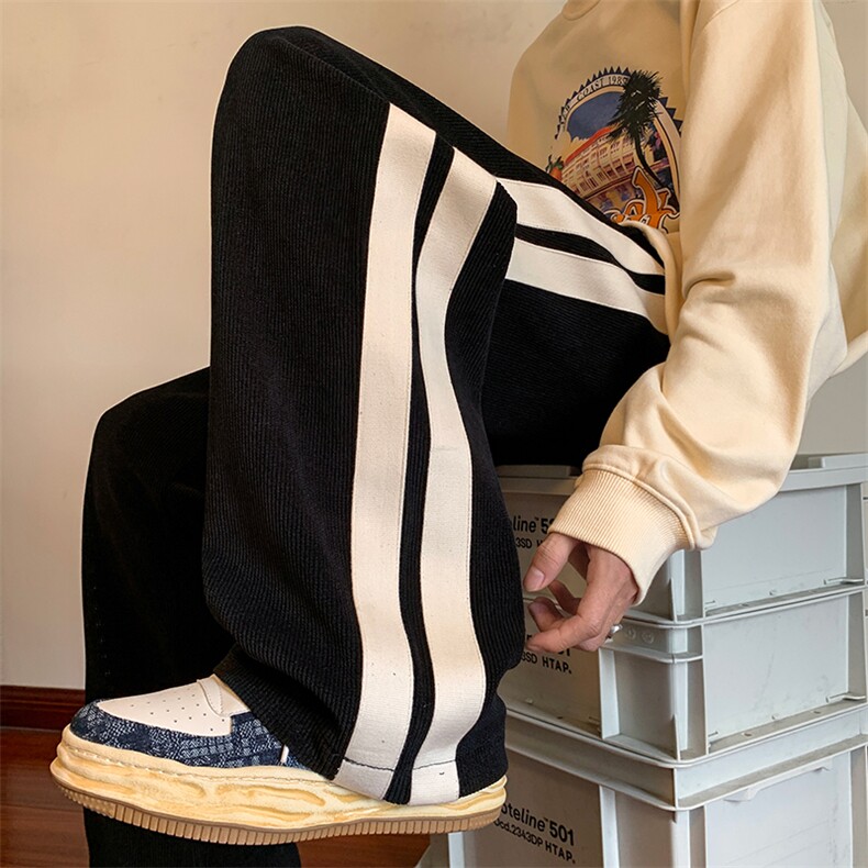 港风抖音品质欧绒大码休闲裤长裤直筒裤A014-DY2190-P60控88,男装休闲裤,电商A014