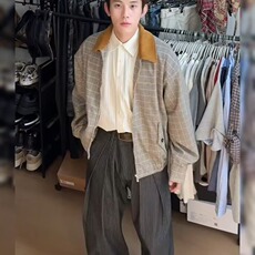JK22-P642025春秋痞帅外套男ins高街潮牌港风日系原宿风韩版潮流，男装T恤，电商B323A