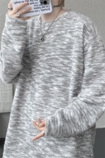 WY10156-特批40控78新款圆领简约套头宽松大码卫衣糯米衣服男，男装卫衣，电商A059