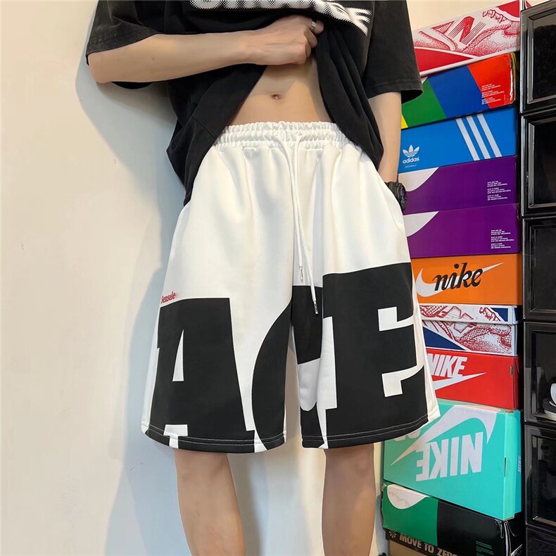 潮宽松型直筒夏季青春流行时尚潮牌五分裤运动裤YD22P26,男装休闲裤,星座1116-2