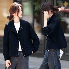 短款风衣外套女2025年秋季新款女装气质小个子休闲时尚上衣，女装风衣，鑫源服饰