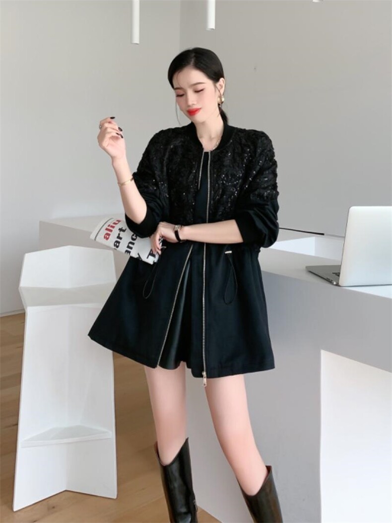 手工盘花，风衣，女装风衣，时代公主