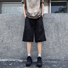 男士夏季新款褶皱设计伞兵中裤男休闲冲锋五分裤潮流百搭休闲，男装牛仔裤，星座601-2