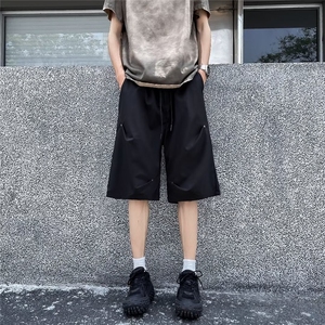 男士夏季新款褶皱设计伞兵中裤男休闲冲锋五分裤潮流百搭休闲图片
