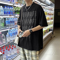 2023夏季潮嘻哈甜酷风男女港风款新款情侣短袖T恤T977-P28，男装T恤，星座512-2