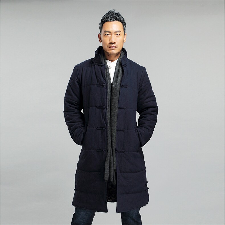 冬季风男棉衣加厚中长款唐装男中式棉服立领棉服8652-P180图片