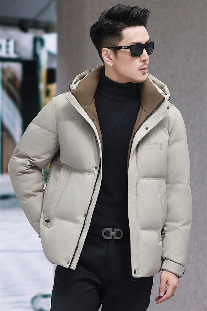 帽子可脱卸男士加厚羽绒服基础主推大货,男装羽绒服,钱塘207-1