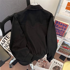 美式复古夹克外套男秋冬新款高级纯棉宽松痞帅翻领棉衣W9319/P70，男装夹克，星座506B