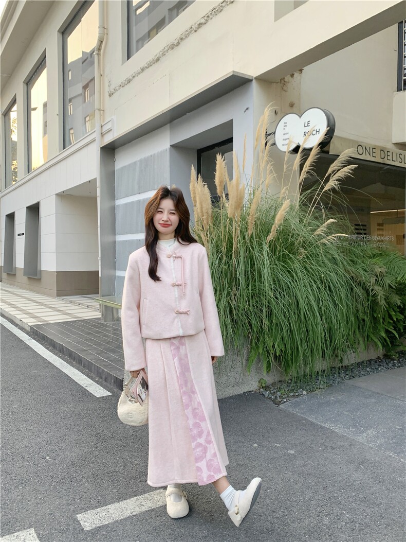 新中式风内里羽绒套装裙2026新款女加厚两件套,女装套装/套裙,2C269