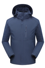 秋冬户外红色防水防风冲锋衣三合一可拆卸加绒加厚工作服定制LOGO，男装夹克，电商B212（原钱塘6029）