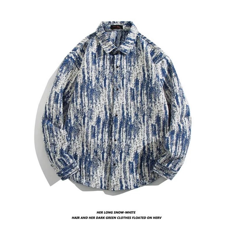 2025秋小香风外套宽松痞帅休闲民族风衬衫CS901，男装民族服装，星座1108