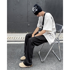 黑色冲锋裤男款美式hiphop裤子直筒夏季薄款户外登山休闲阔腿长裤，男装休闲裤，星座505-2（原电商A260-1)