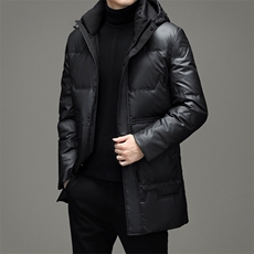 DJ9832钱塘2020-3中年男士冬季厚款中长款时尚休闲羽绒服P338，男装羽绒服，钱塘207-3