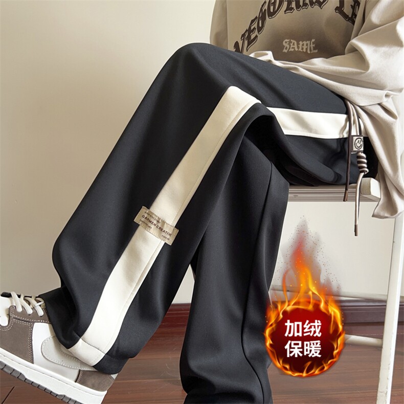 秋季新款休闲裤男直筒裤拼色卫裤K7720-P50加绒P60控68加绒控78,男装休闲裤,星座209-2