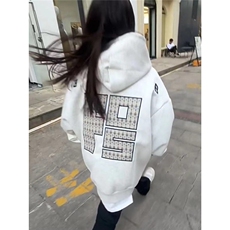 网图现货美式宽松连帽刺绣卫衣男W16/P52，男装卫衣，星座205-3